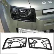 Front Headlight Protection Net Cover Flag Trim For Land Rover Defender 2020-2022