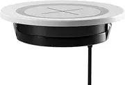 Furniture 60mm Diameter 2.36" Grommet Hole Fast Wireless Charging,Certified Qi Wireless Charger for Furniture Embedded Works with Apple iPhone, Galaxy, Nexus and Qi-Enabled (White)