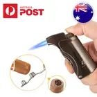 Galiner Metal Cigar Torch Lighter 2 Sized Punches 1 Jet Flame Butane Refillable