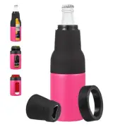 12oz Stainless Steel Can Cooler Insulated Bottles Opener, Rose, 1 Pcs