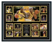 LEBRON JAMES & KOBE BRYANT LA LAKERS SIGNED LIMITED EDITION FRAMED MEMORABILIA