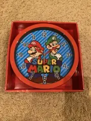 Nintendo NES Super Mario Bros Red Wall Clock. *New*