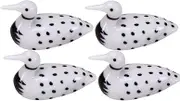 COLLBATH 4Pcs Animal Design Ceramic Chopstick Holders Cute Duck Shaped Spoon Fork Rest Elegant Table Decor for Adults for Home Kitchen Restaurant Dining