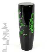 ILLINIUM FLUX GREEN PAINTED BLACK SAKURA BLOSSOM MANUAL SHIFT KNOB 10X1.25 K61