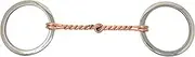 Professional Equine Horse Stainless Steel Twisted Copper Snaffle Mouth Bit 3" Loose Ring Tack 3515v