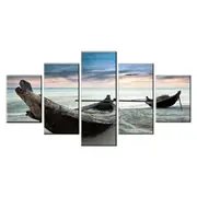 5Pcs Set Boat Modern Canvas Print Paintings Wall Art Pictures Home Decor Unframed