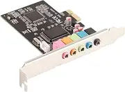 PCIe Sound Card,6 Channels Stereo Desktop Audio Signal Conversion Hardware,CMI8738 Chip 32/64 Bit Sound Card PCI Express Adapter