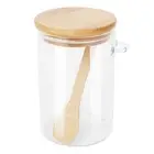 Food Storage Glass Jar Clear Sealed Canister Container with Lid and Spoon4020