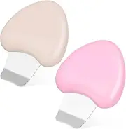 Baluue Stainless Steel Facial Scrubber Spatula for Blackhead Removal Skincare Gadget