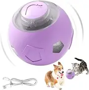 Moving Ball for Dogs,Smart Cat Toy Interactive Dog Toys - Smart Puppy Games with LED Lights, Cat Enrichment Toys for Small Medium Large Breeds Exercise Boredom