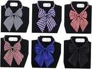 [DEARMAMY] Bow Tie for Graduation Glitter Bow Hairpin Belt Elegant Hair Neckties for Men Bride Headband Graduation Bow Necktie Solid Color Ribbon Bow Clips Bow Ties for Men Navy