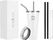 IRON °FLASK 24 oz Stainless Steel Insulated Classic Tumbler - White