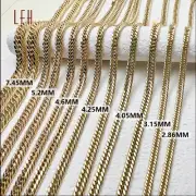 18k Real Gold Jewelry Hollow Cuban Link Chain Real Gold