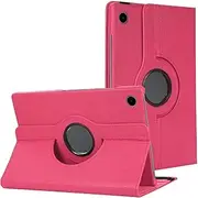 360 Degree Rotating Case for Samsung Galaxy Tab A8 10.5 2021 X200 X205 Leather Stand Case Pink