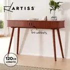Artiss Console Table Hallway Drawer Entryway Desk Display Shelf Wooden Leg