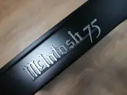 For McINTOSH MC75 AMPLIFIER LOGO EMBLEM BADGE BLACK+BRUSHED - REPRODUCT DIY