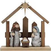 Nativity Scene - Tabletop Ornament for Indoor Christmas Religious Manger Decor in Bedrooms or Dining Rooms