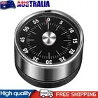 Mechanical Chef Cooking Timer Clock Stainless Steel 60-Minute(Black) #AU