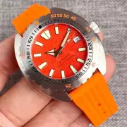 Orange 42mm NH35 Automatic 20ATM Diver Watch Men Lume Sapphire 120 Click Montres