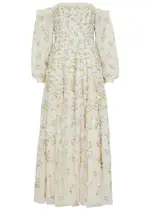 Needle & Thread Posy Pirouette Floral-embroidered Tulle Dress - Cream - 8 (UK8 / S) 8 (UK8 / S)