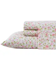 Laura Ashley Norella 100% Cotton Percale Sheet Set