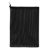 Convenient Drawstring Pond Pump Filter Bag Sturdy Mesh Protects Pump Black