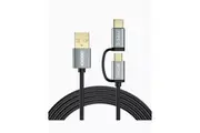 CHOETECH XAC-0012-102BK 2-in-1 USB Type C+Micro USB Cable 1.2m Charge & Sync for Samsung Phones