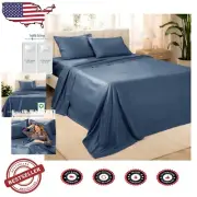 Elegant 5-Piece Split King Sheet Set - Deep Pocket, 400 Thread Count, Bering Sea
