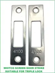 Whitco Security Screen Door strike plate fits swing screen door lock triple lock