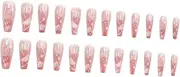 Healeved 24pcs Box Nails Art Wear Nails Wearing Nail Pieces Artificial Nails Long False Nails