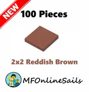 **NEW** 100x Genuine LEGO 2x2 TILES TILE - Reddish Brown - 3068b Bulk Smooth