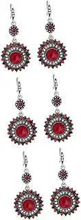 [SHERCHPRY] 1 Pair Flower Drop Earrings Stylish Earrings Beaded Earrings Hook Drop Earrings Bohemian Eardrop Ethnic