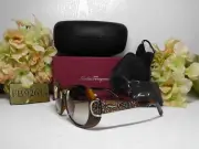 Salvatore Ferragamo SF873SRK Oval Tortoise / Crystals Frame Sunglasses 55 18 140