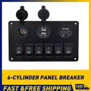 12V Switch Panel Car Boat With 2 USB Charger Cigarette Voltmeter Lighter Socket (for: Daihatsu)