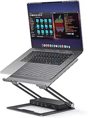 WAVLINK USB C Laptop Docking Station Stand Dual Monitors, 4K DisplayLink Docking Station with PD 100W, 2X HDMI,2X DP, USB 3.0, Gigabit Ethernet, SD/TF, Audio, for MacBook Pro/Air/Dell/HP/Surface