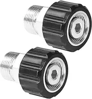 Pressure Washer Adapter, Metric M22-14mm Male to M22-15mm Female Fitting, Connect M22-14mm Pressure Washer Hose with M22-15mm Outlet Pressure Washer and Gun(2 PCS)
