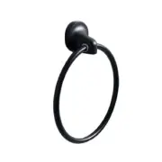 Round Towel Holder Retro Black Towel Wall Hanging Lavatory Storage Rack