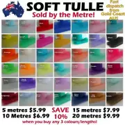 Tulle Fabric SOLD BY METRE 6" Wedding Tutu Craft Soft Polyester Wedding Netting