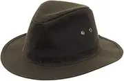 [Hoggs of Fife] Caledonia Waxed Hat Antique Olive Large Brown Large Brown Hats