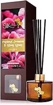 Silk Oil of Morocco Patchouli, Geranium & Ylang Ylang Amber Reed Diffuser 200 ml, Brown Box