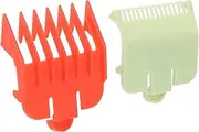 Attachment Guide Combs, Easily Position Easy Buckle Clipper Guards Cutting Guides Prevent Scalp Injuries Control Length for Barber Shop(Red and green)