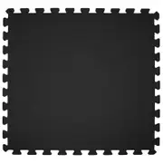 Eva 50 x 50cm Black Solid Interlock Foam Mats - 4 Pack