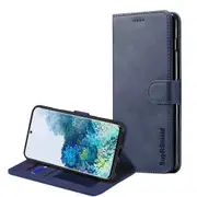 For Samsung Galaxy S20+ /S20 Plus Case, SupRShield Wallet Leather Flip Magnetic Stand Case Cover (Navy Blue)