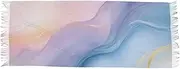 [AIXIWAWA] Women's Pashminas Scarf Blue Golden Marble Print, Shawls Wrap Lightwight with Tassel for Evening Dress Dinner Party, Multicolor