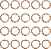 SING F LTD 20PCS Oil Drain Plug Gaskets Copper Crush Washers Oil Sump Plug Washer Plate Rings N013845.2 11137546275 22mm OD 16mm ID 2mm Thickness