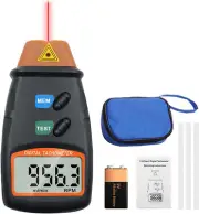 Mengshen Digital Tachometer, Non Contact Laser Photo Tach 2.5-99999 RPM Rotat...