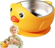 Baby Suction Bowls | Cartoon Kids Dinnerware,Heat & Shock Resistant Toddler Self-Feeding Bowls for Outdoor Meals Snack Time Daycare Picnic Baby-Led Weaning First Solids