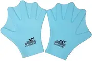 OMELET Silicone Webbed Swimming Gloves, Aqua Fit Swim Training Gloves Web Gloves Swimming, Closed Full Finger Webbed Water Gloves Unisex Adult,1 Pair
