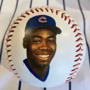 Chicago Cubs Jerome Walton Fotoball 1989 Rookie Of The Yr Souvenir Baseball Ball