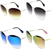 [HAZARA] Sunglasses Women Outdoor Travel Unisex Rimless Oval Sun Glasses Ladies Men Driving Daily Wearing UV400